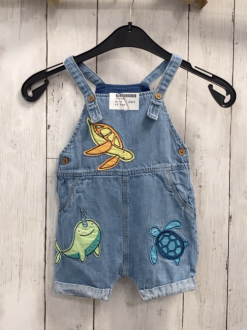 Next  Playsuit  Gr. 74  blau Jeans Meerestiere 
