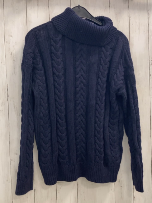 Esprit  Pullover Gr. XS  blau Strick Zöpfe großer Kragen 