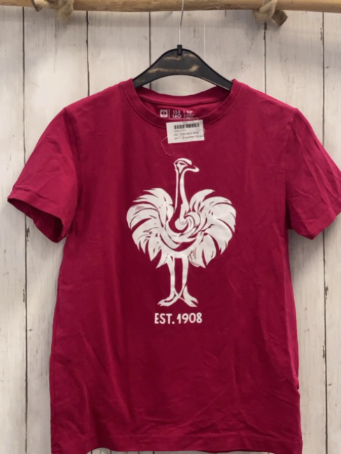 Engelbert Strauß  T-Shirt  Gr. 134/140  rot weißer Strauß weiße Schrift 