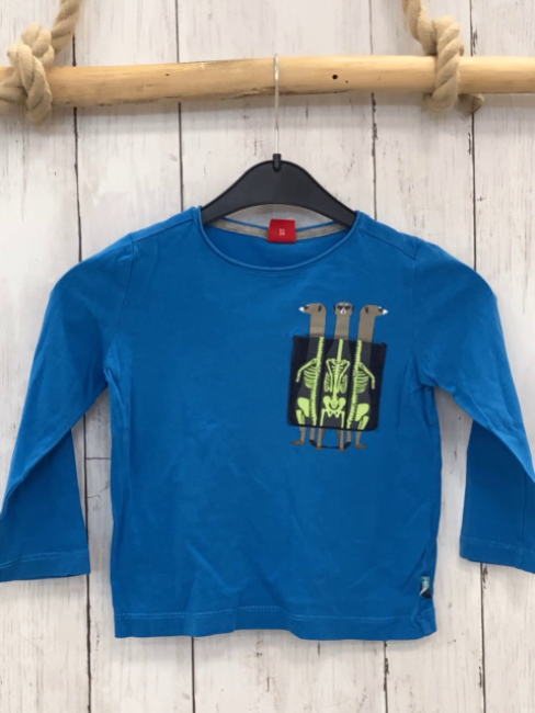 S´ Oliver  Langarmshirt  Gr. 92  hellblau Erdmännchen 