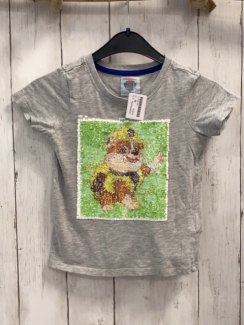Nickelodeon  T-Shirt  Gr. 98  hellgrau Pailettenbild Paw Patrol 