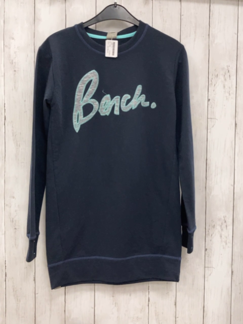 neu Bench  Pullover  Gr. 164  blau mit grau hellgrau melierter Schrift mit mint Umrandung 