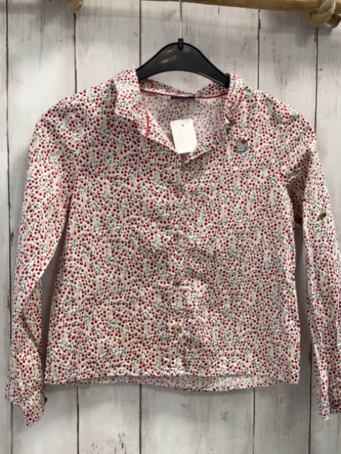 Sergent Major  Bluse  Gr. 128  weiß Kirschen