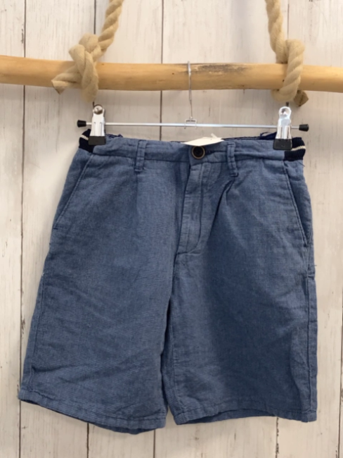 Zara  Shorts  Gr. 128  hellblau kariert Bund verstellbar 