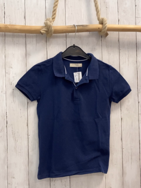 Zara  T-Shirt  Gr. 128  blau Polokragen 