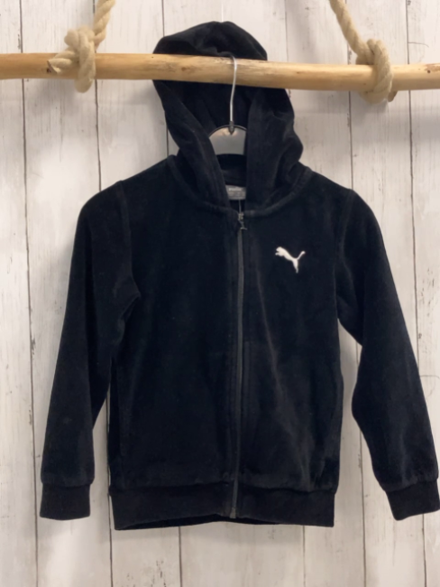 Puma  Nickyjscke  Gr. 128  schwarz Kapuze 