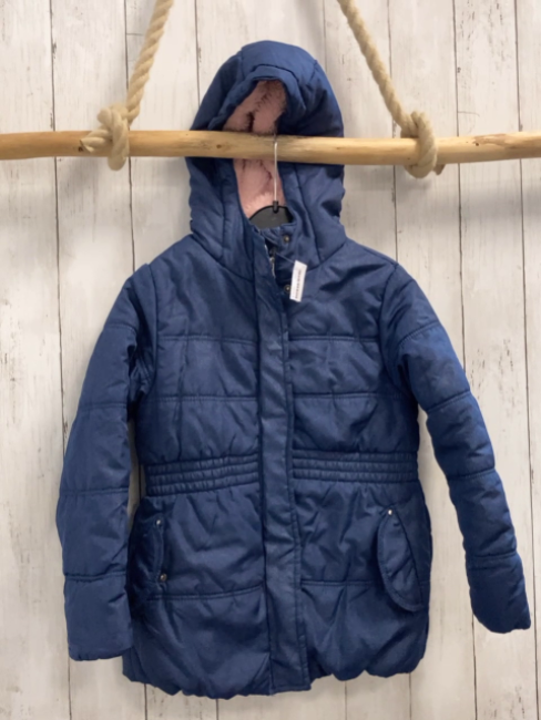   Winterjacke  Gr. 122  blau rosa Plüschfutter 