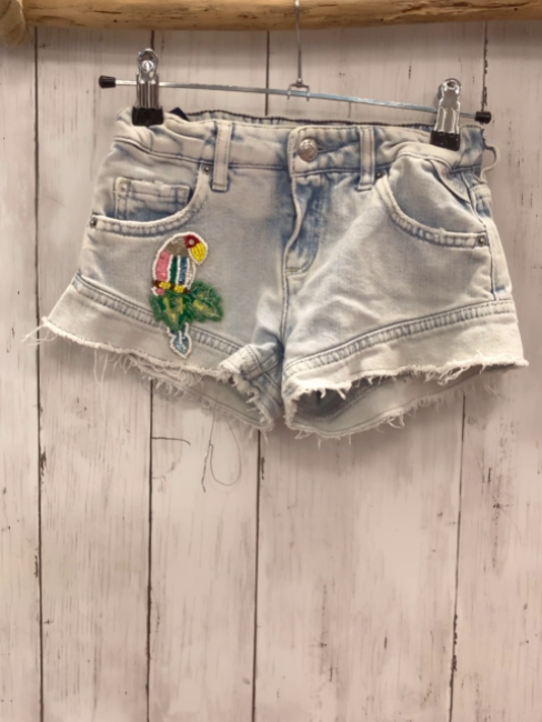 Replay  Shorts  Gr. 116  blau Jeans Papagei aus bunten Perlen 