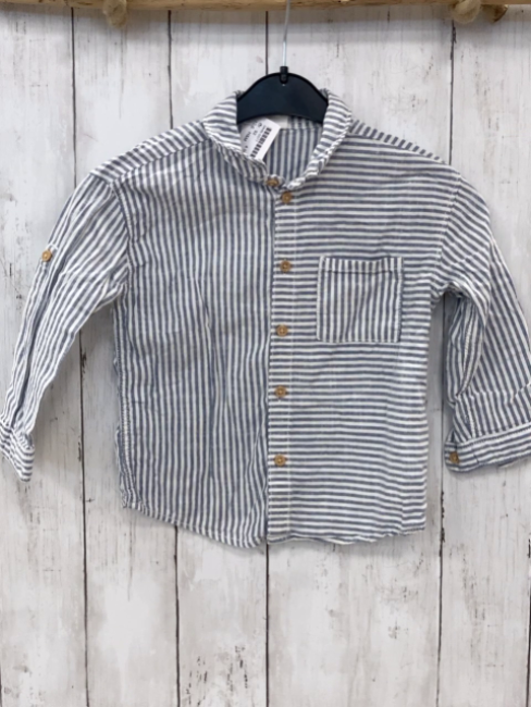 H&M  Hemd  Gr. 92  grau weiße Streifen