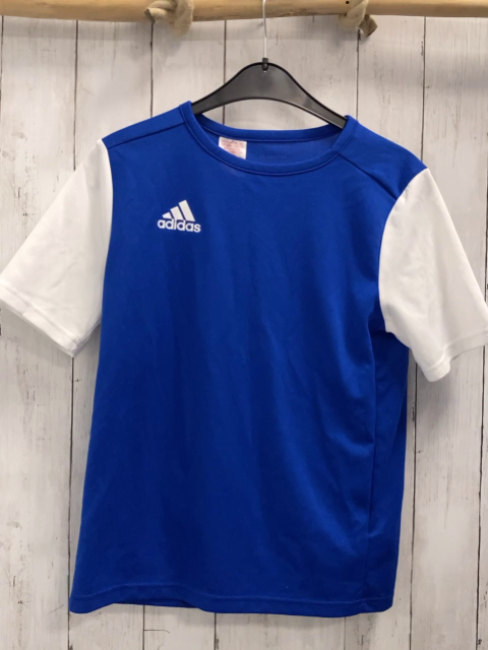 Adidas  Sportshirt  Gr. 164  hellblau weiße Ärmel 