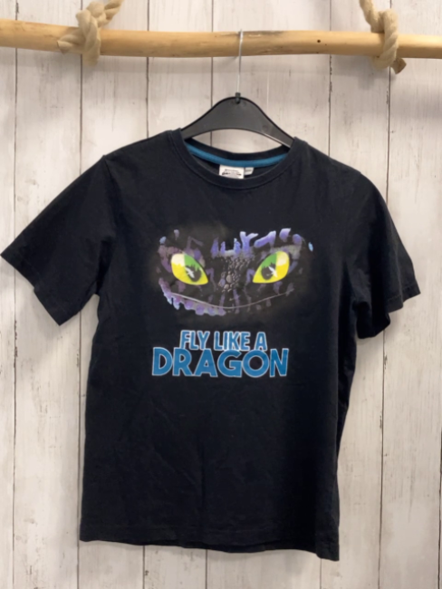   T-Shirt Gr. 134/140  schwarz Dragons 
