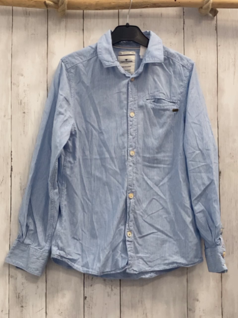 Tom Tailor  Hemd  Gr. 152  hellblau weiße Streifen