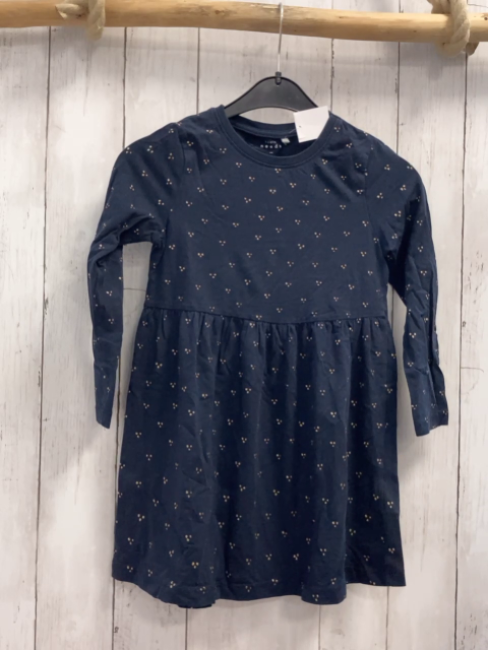 Name it  Kleid  Gr. 116  blau goldene Glitzerpunkte 