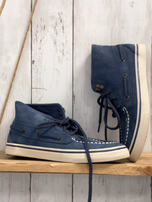 sperry  Boots  Gr. 35  blau weiße Nähte weiße Sole 