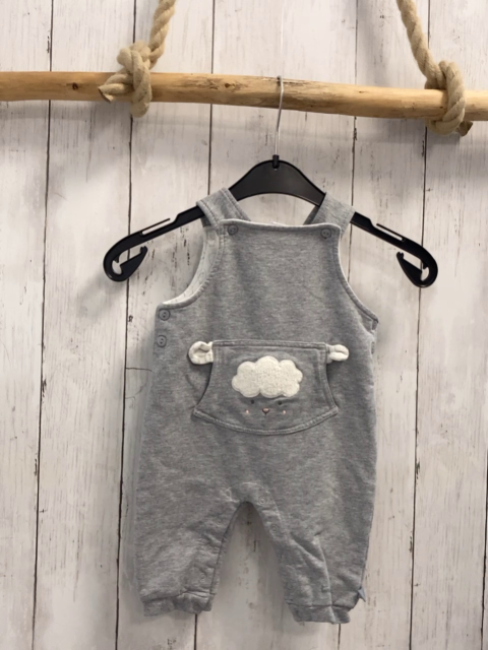 Bornino  Latzhose  Gr. 62  grau Tasche mit Schaf 