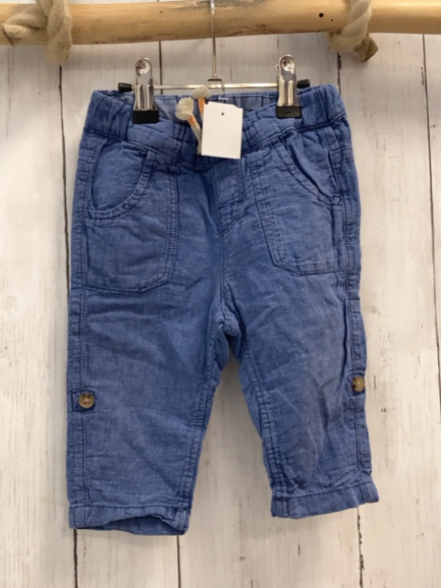 H&M  Hose  Gr. 74  blau Gummizugbund mit Kordel 