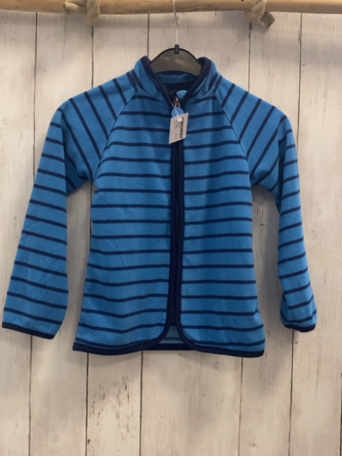   Fleecejacke  Gr. 110  hellblau blaue Streifen Fleece 