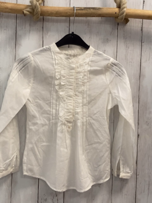 Massimo Dutti  Sommerbluse  Gr. 116  weiß Rüschen 