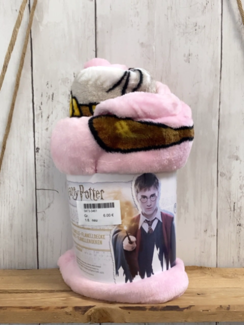 neu  Decke 110 x 150cm  rosa Harry Potter 