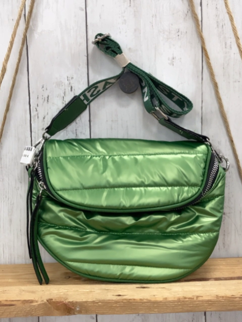 neu Tasche grün metalic 
