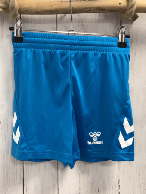 Hummel  Sportshorts  Gr. 122/128  hellblau weiße Zackenstreifen 