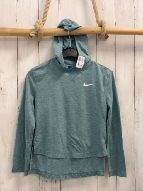 Nike  Langarmshirt  Gr. 140  mint grau meliert Kapuze 