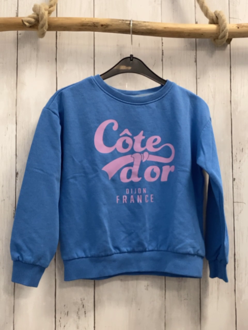 Only  Pullover  Gr. 122/128  hellblau rosa Schrift 