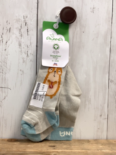 neu Strumpfhose  Gr. 62  hellgrau mint Bund Eichhörnchen