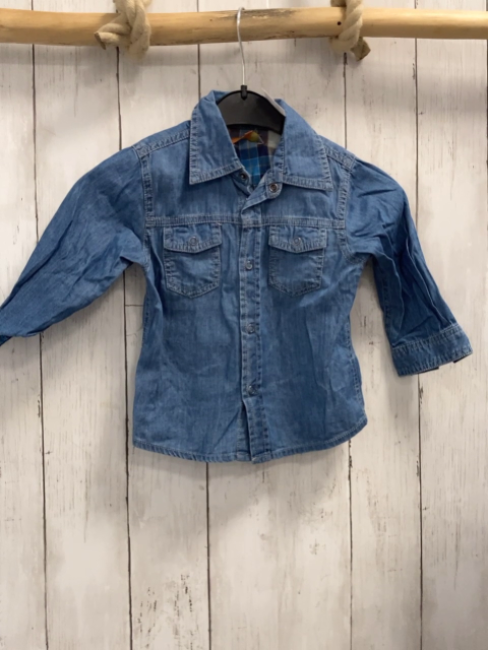 Staccato  Hemd  Gr. 80  blau Jeans gelbe Nähte 