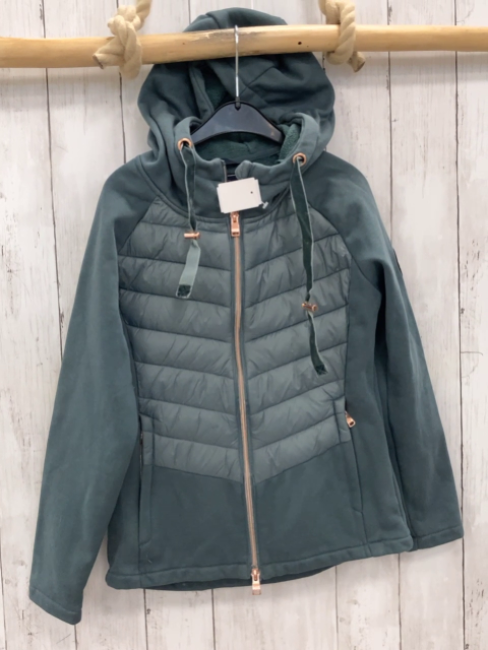 Felix Bühler  Sweatjacke  Gr. 146/152  kiw gesteppter Körpberbereich