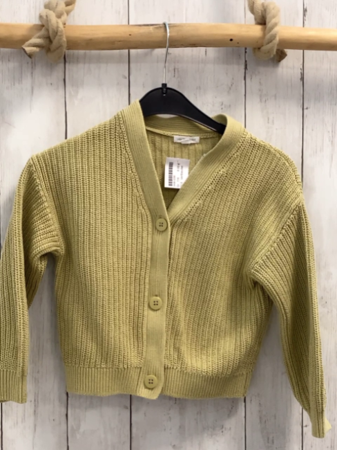 Vertbaudet  Strickjacke  Gr. 116  senf Rippen 