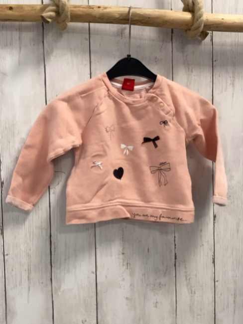 S´Oliver  Pullover  Gr. 80  lachs Schleife 