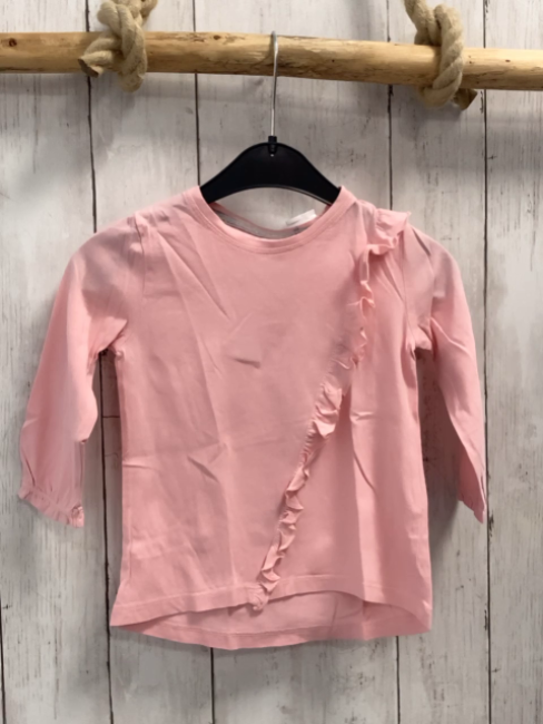 Esprit  Langarmshirt  Gr. 86  rosa Rüschen 