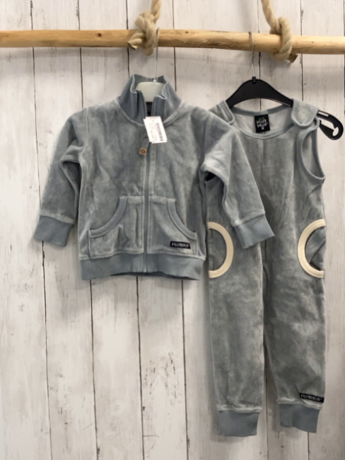 2tlg Viller Valla  Nickyjacke + Jumpsuit  Gr. 80  grau 