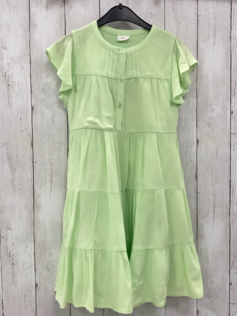 S´ Oliver  Kleid  Gr. 122  hellgrün Struktur 
