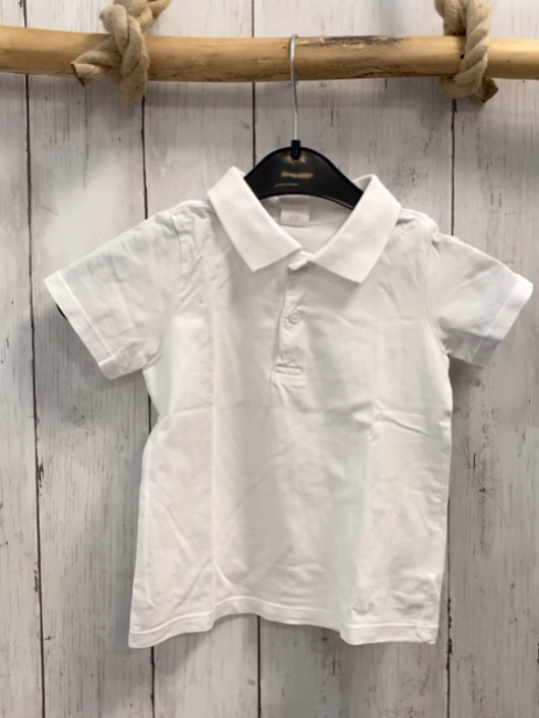 H&M  T-Shirt  Gr. 86  weiß Polokragen 