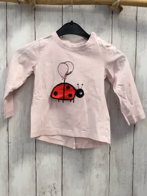 Manguun Langarmshirt  Gr. 86  rosa Käfer 