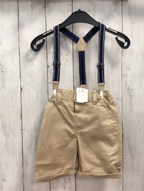 Dopodopo Shorts  Gr. 92  beige mit Hosenträgern 