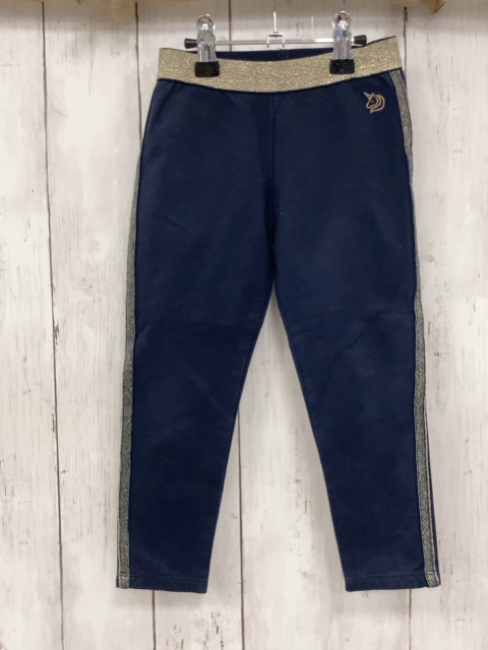 S´Oliver  Leggings Gr. 98  blau goldener Glitzerseitenstreifen + -bund 