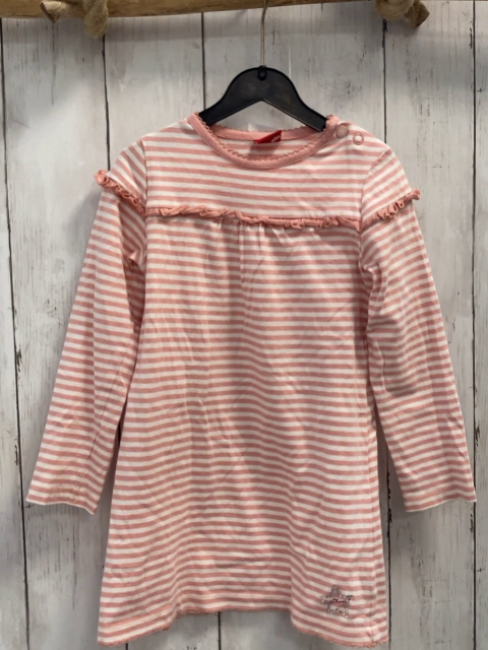S´Oliver  Kleid  Gr. 92  rosa weiße Streifen Rüschen 