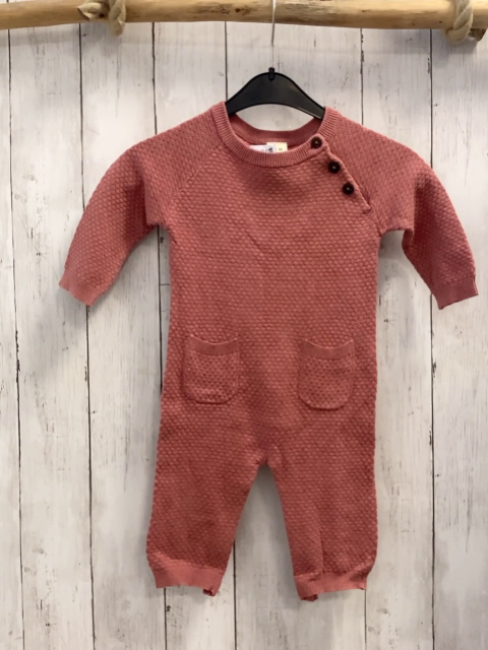 Alana  Overall Gr. 68  altrosa Wabenmuster Strick 100 %BW 