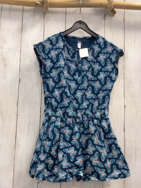 Okaidi  Kleid  Gr. 116  petrol bunte Schmetterlinge 