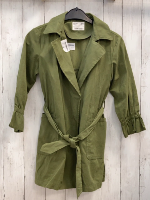 Zara  Mantel  Gr. 128  oliv mit Gürtel 