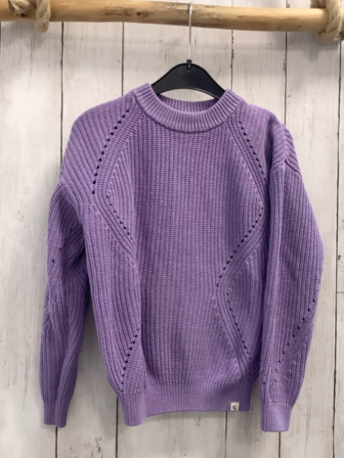 Garcia  Pullover  Gr. 128  lavendel Strick Rippen 