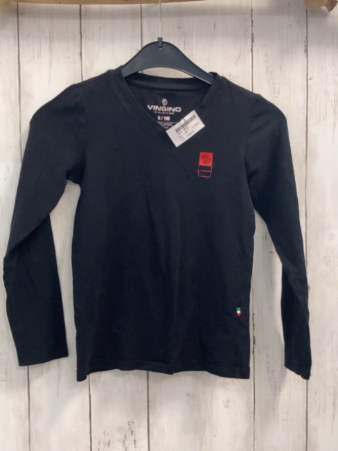 Vingino  Langarmshirt  Gr. 116  schwarz rote Schrift