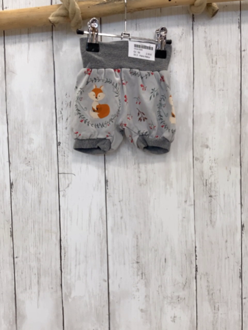 Hans Natur  Shorts  Gr. 56  hellgrau Füchse Blumen 