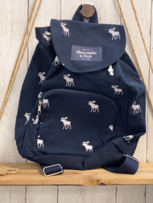 Abercrombie & Fitch Rucksack blau weiße Hirsche
