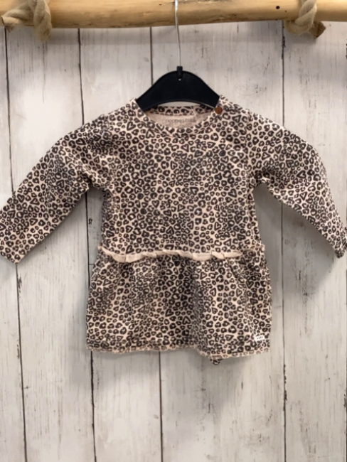 Noppies  Kleid  Gr. 68  beige grauer Druck 