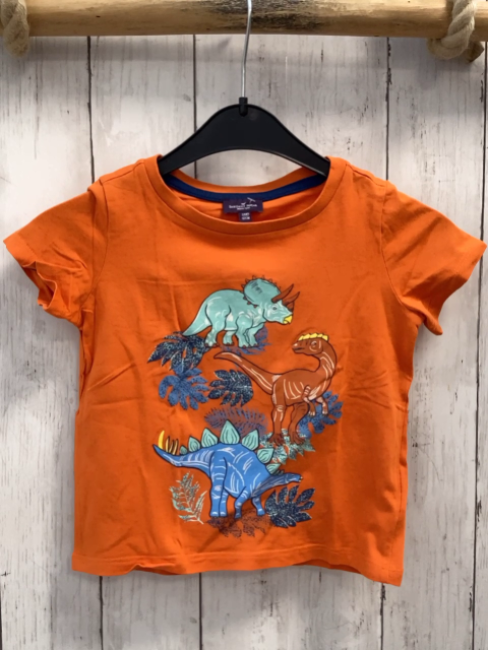 Sergent Major  T-Shirt  Gr. 92  orange bunte Dinos 
