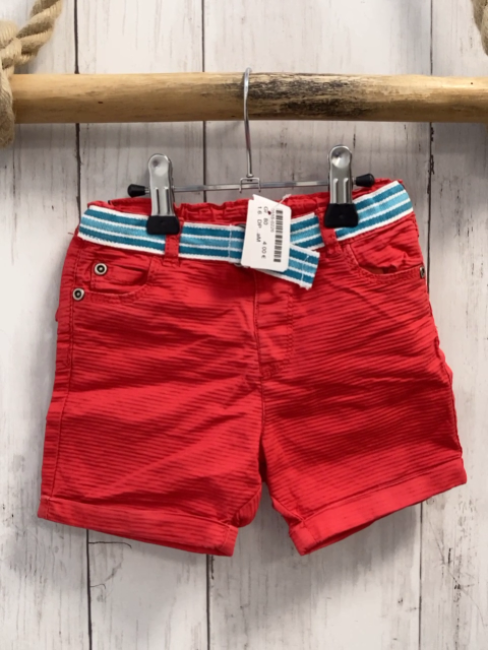DP...aM  Shorts  Gr. 80  rot Streifen weiß türkis gestreifter Gürtel 